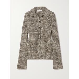 Chlo� 'Ribbed' Black Cashmere Cardigan Size XL